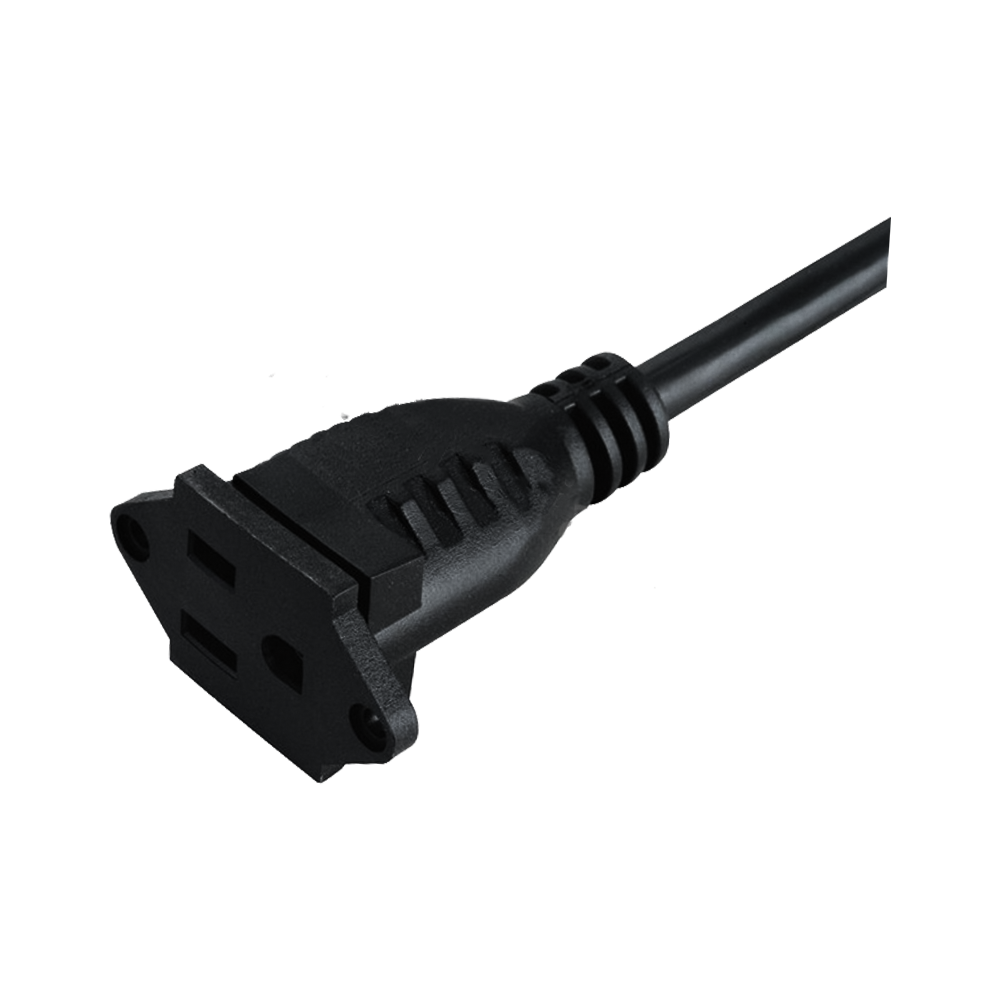 FT-3B2 is een Amerikaanse standaard drieaderige plug-to-socket met vaste connector losse kop UL-gecertificeerd netsnoer